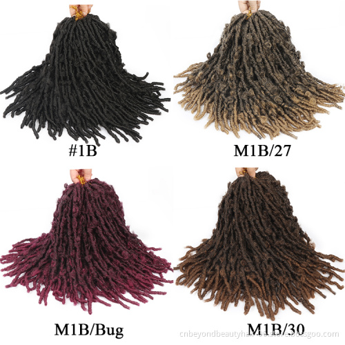 Butterfly Locs Crochet Hair Colors Pre-looped Bob Distressed Faux Locs Crochet Braids Soft Butterfly Loc Braiding Hair Synthetic
